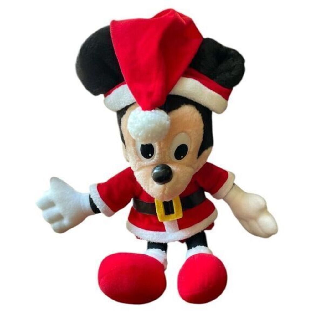 Disney Vintage 80s Christmas Mickey Mouse Santa 70718 Plush 16" Playskool‎